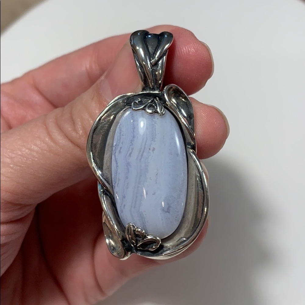 Carolyn Pollock large blue agate enhancer